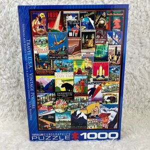 Eurographics 1000 piece Puzzle Travel USA Vintage Posters